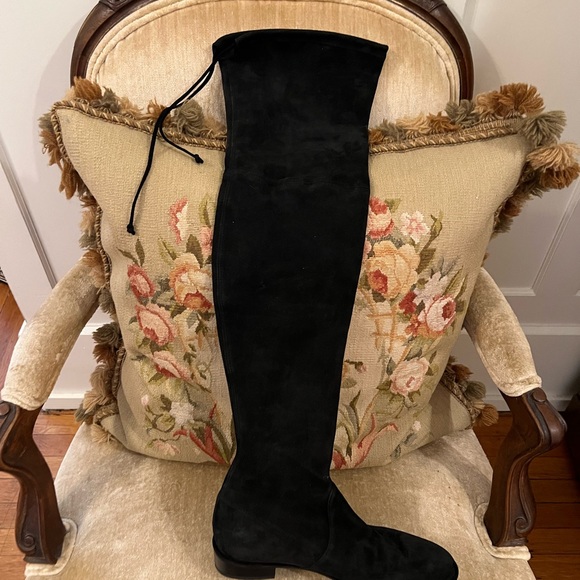 Stuart Weitzman black suede over the knee boot-9.5 - Picture 4 of 6